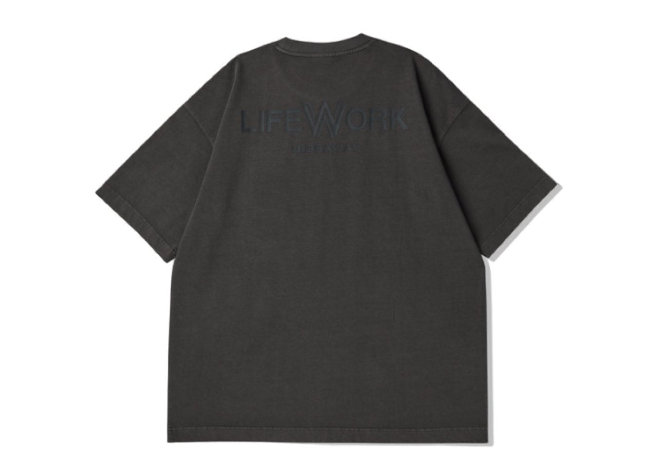 Lifework Square Waffen Pigment T-Shirt Charcoal Grey - photo 2