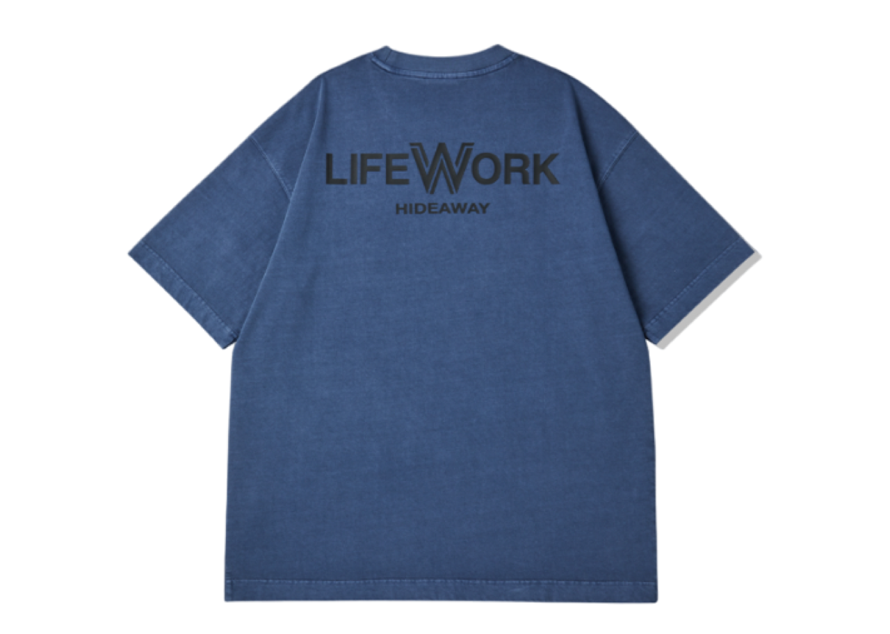 Lifework Square Waffen Pigment T-Shirt Dark Blue - photo 2