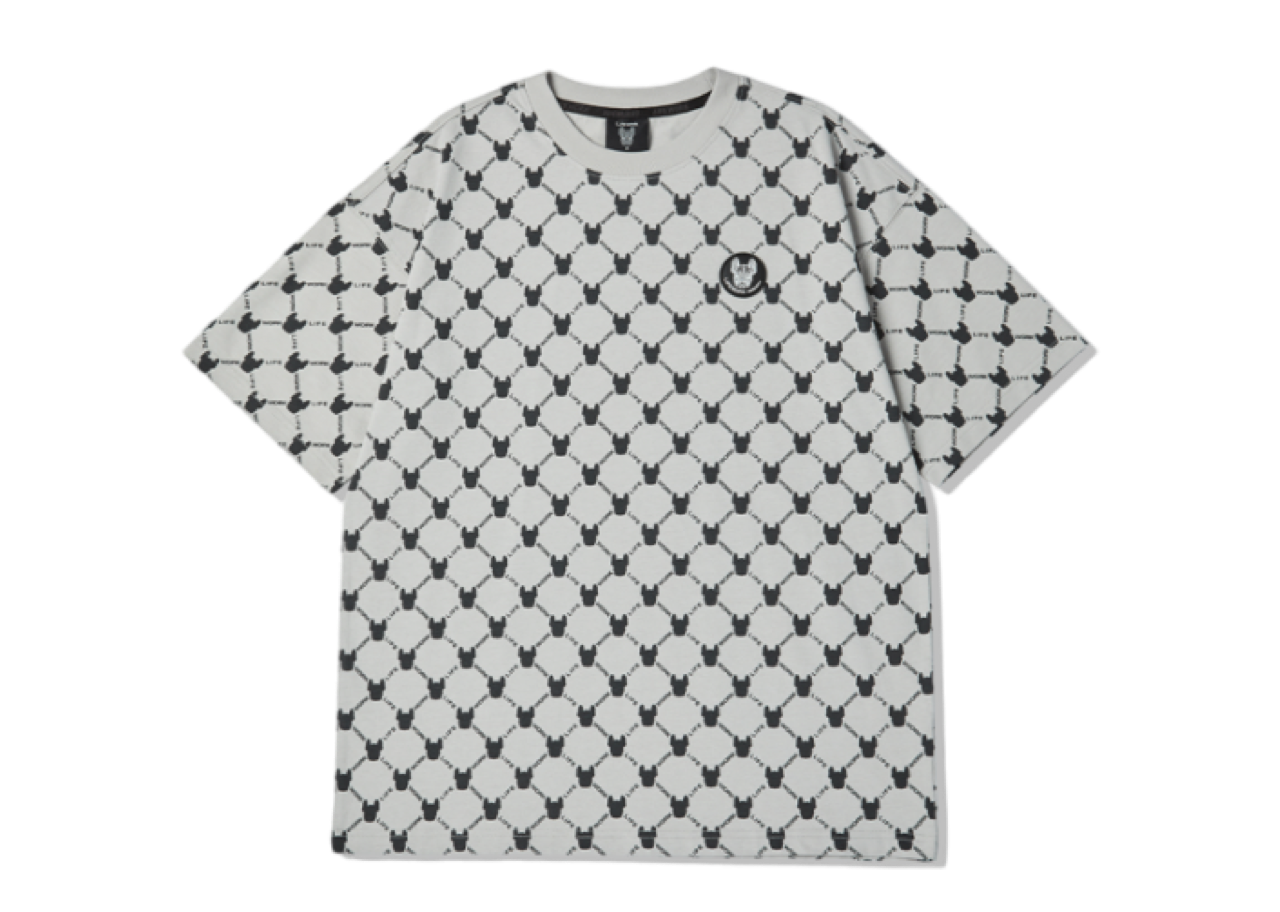 Lifework Monogram Pattern Tee Light Grey