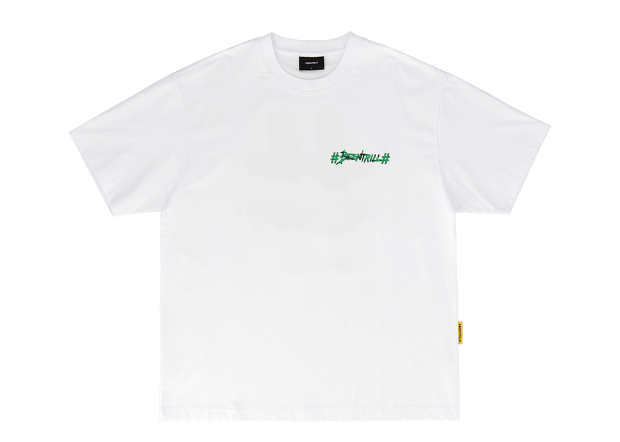 Beentrill Painting Hashtag Overfit Short Sleeve T-Shirt White - photo 2