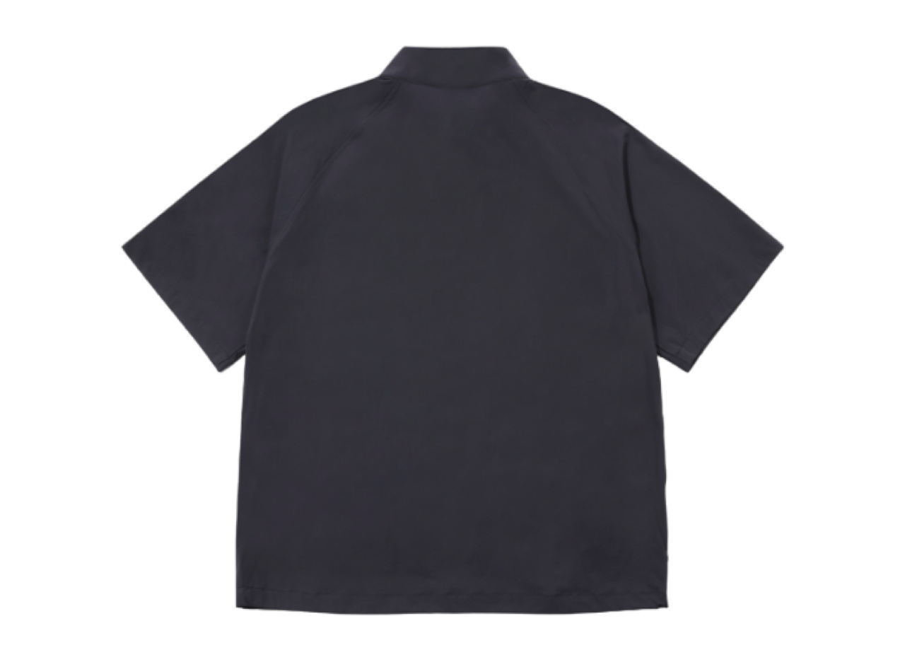 Beentrill Stand Collar Oversized Short Sleeve Anorak Dark Charcoal - photo 2