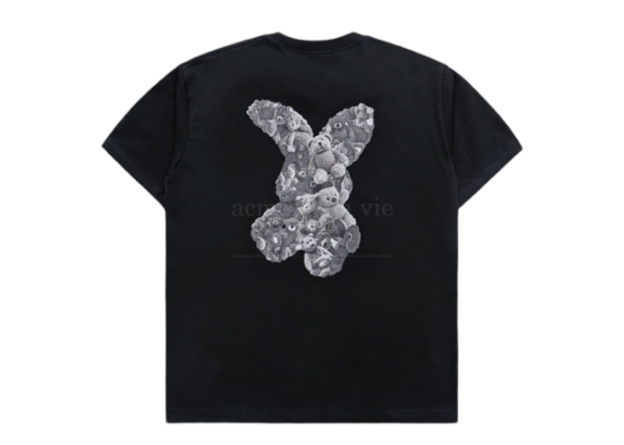 Acme De La Vie Bear Doll Fuzzy Rabbit T-Shirt Black