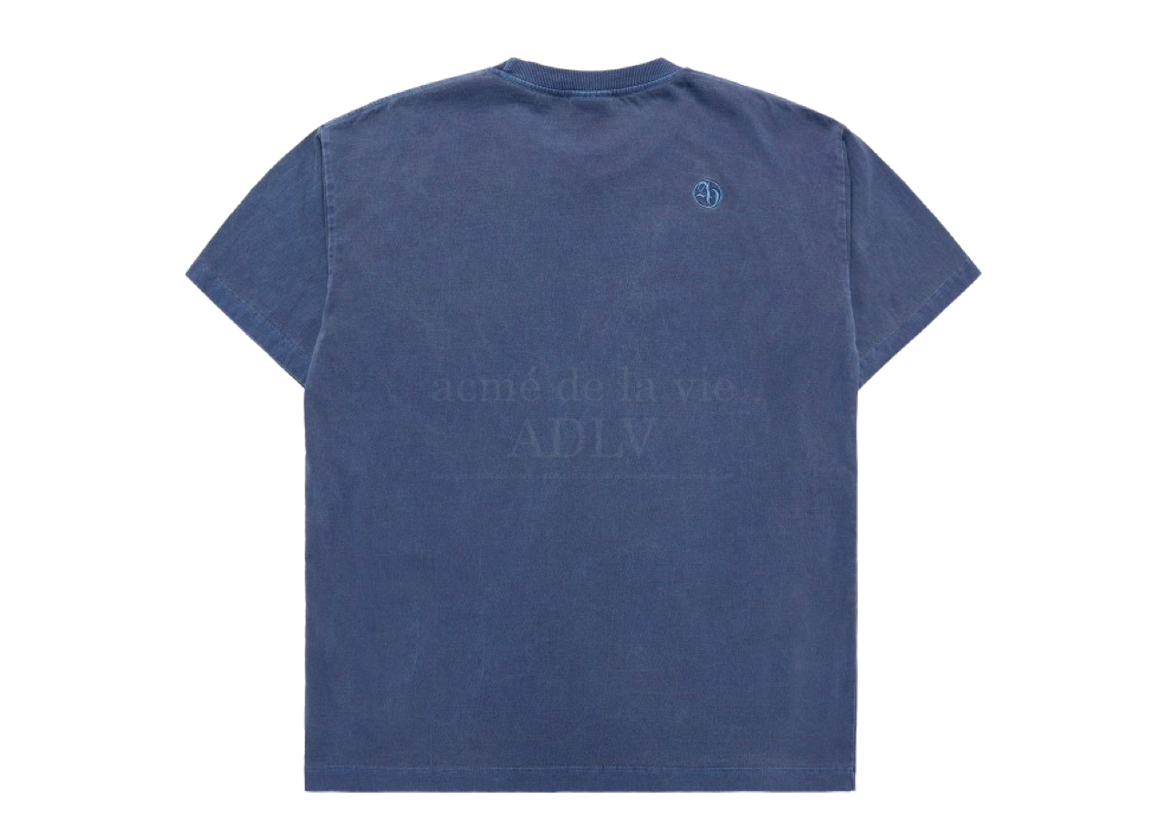 Acme De La Vie Basic Logo Pigment Washing T-Shirt Navy - photo 2