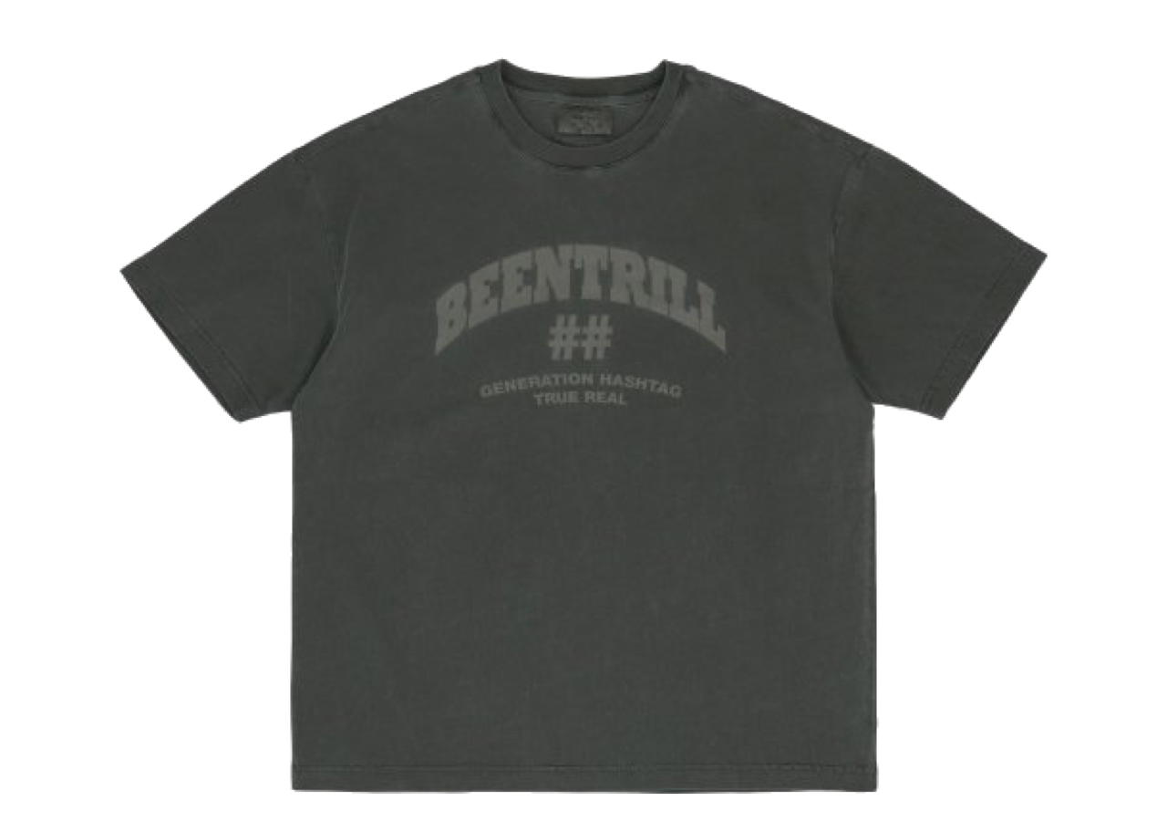 Beentrill Garment Dying Overfit T-Shirt Charcoal