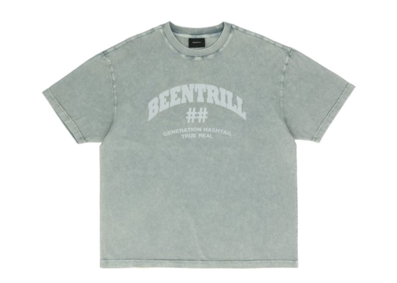 Beentrill Garment Dying T-Shirt Light Blue
