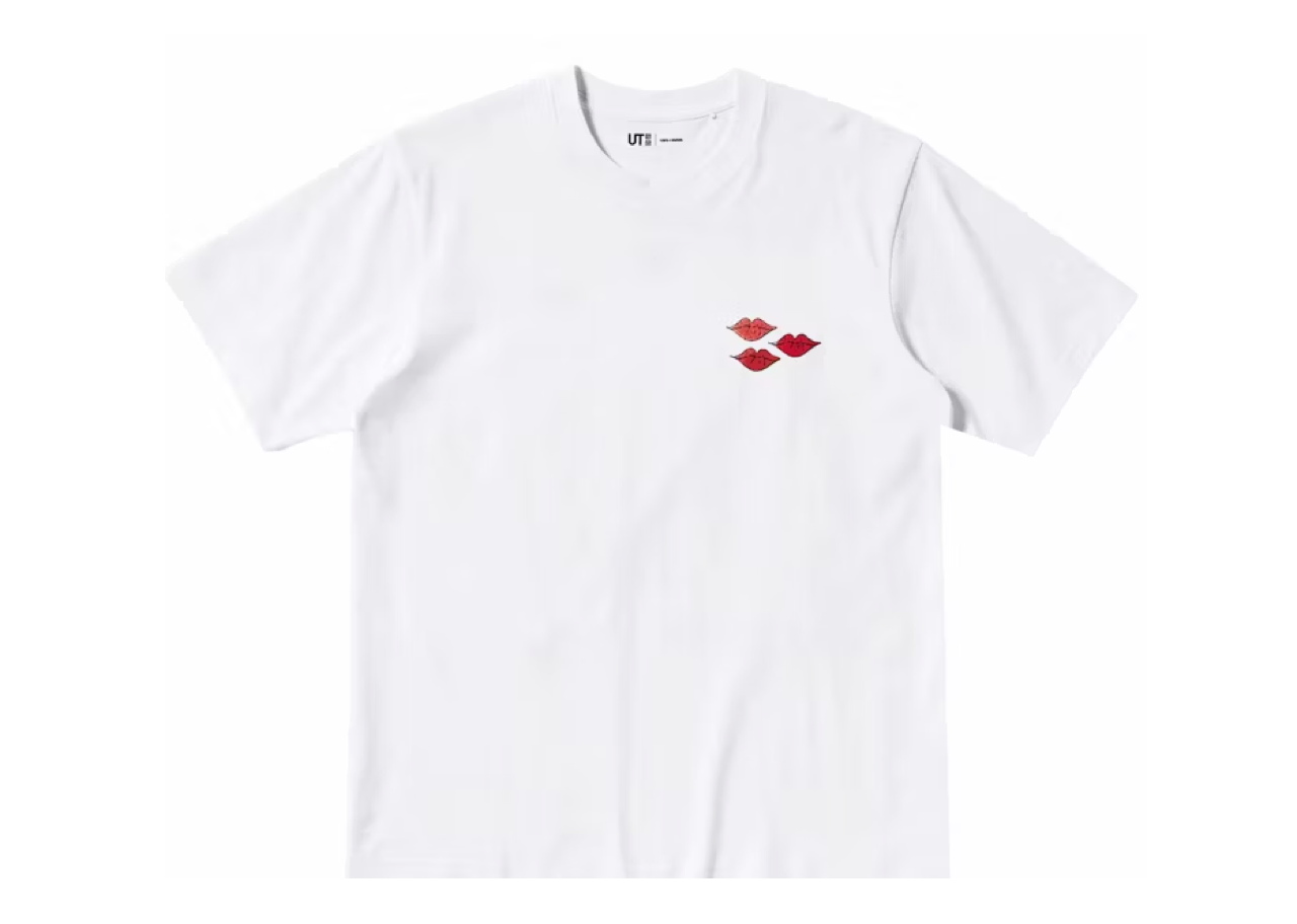 Uniqlo X Kaws Warhol UT White Love Pink