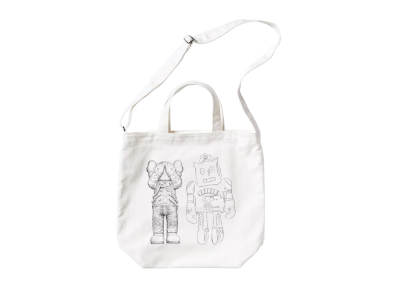 Uniqlo x Kaws Warhol 2WAY Tote Bag Off White