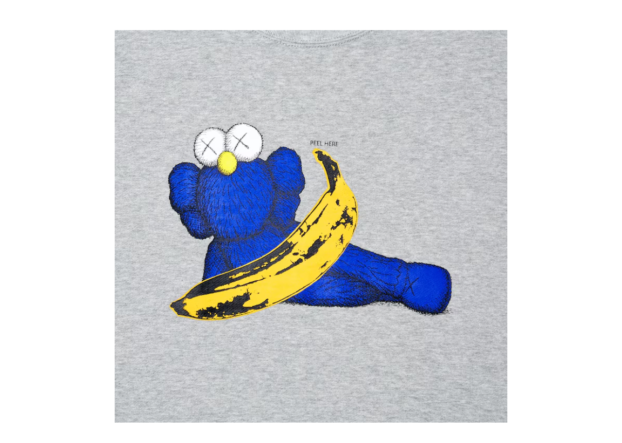 Uniqlo X Kaws X Warhol Sweater Gray Banana - photo 3