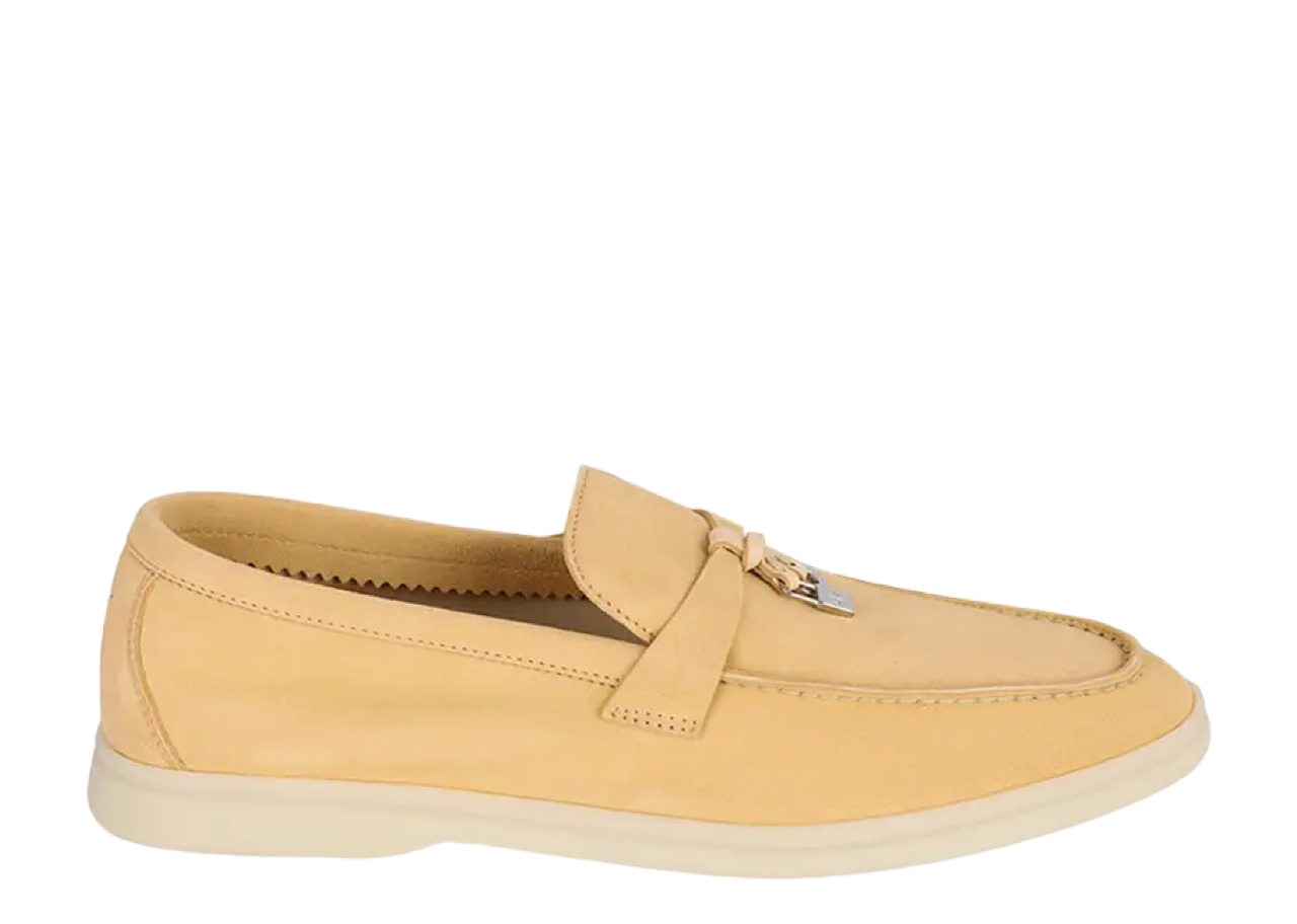Loro Piana Summer Charms Walk Loafers Suede Morning Sun