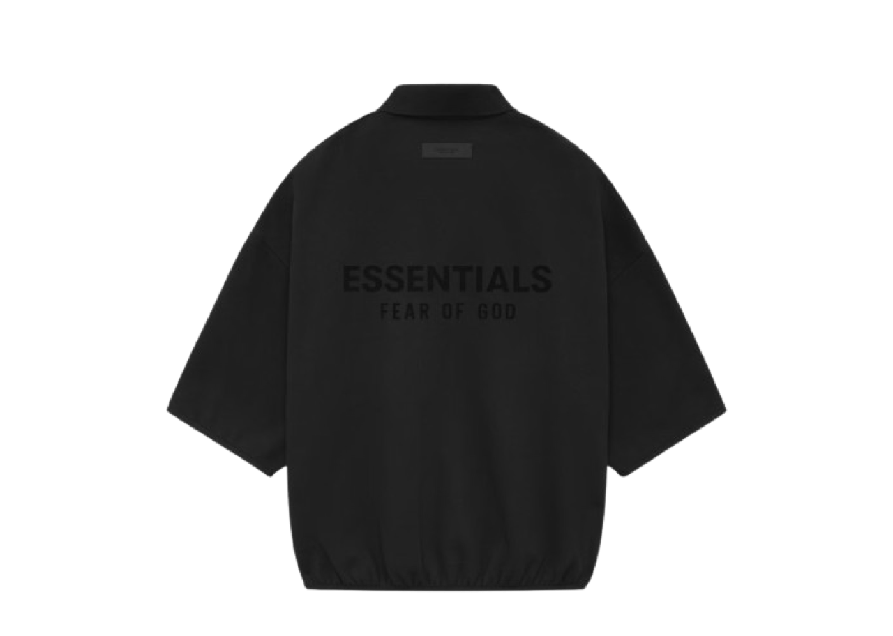 Fear Of God Essentials Core Collection 3/4 Sleeve Polo Black - photo 2
