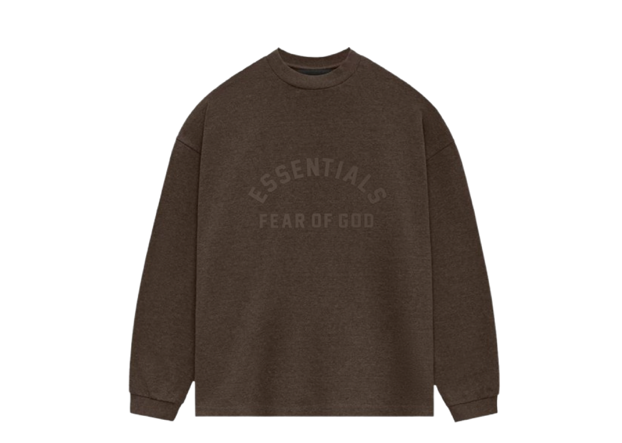 Fear of God Essentials Heavy Long-Sleeve Tee Heather Wood