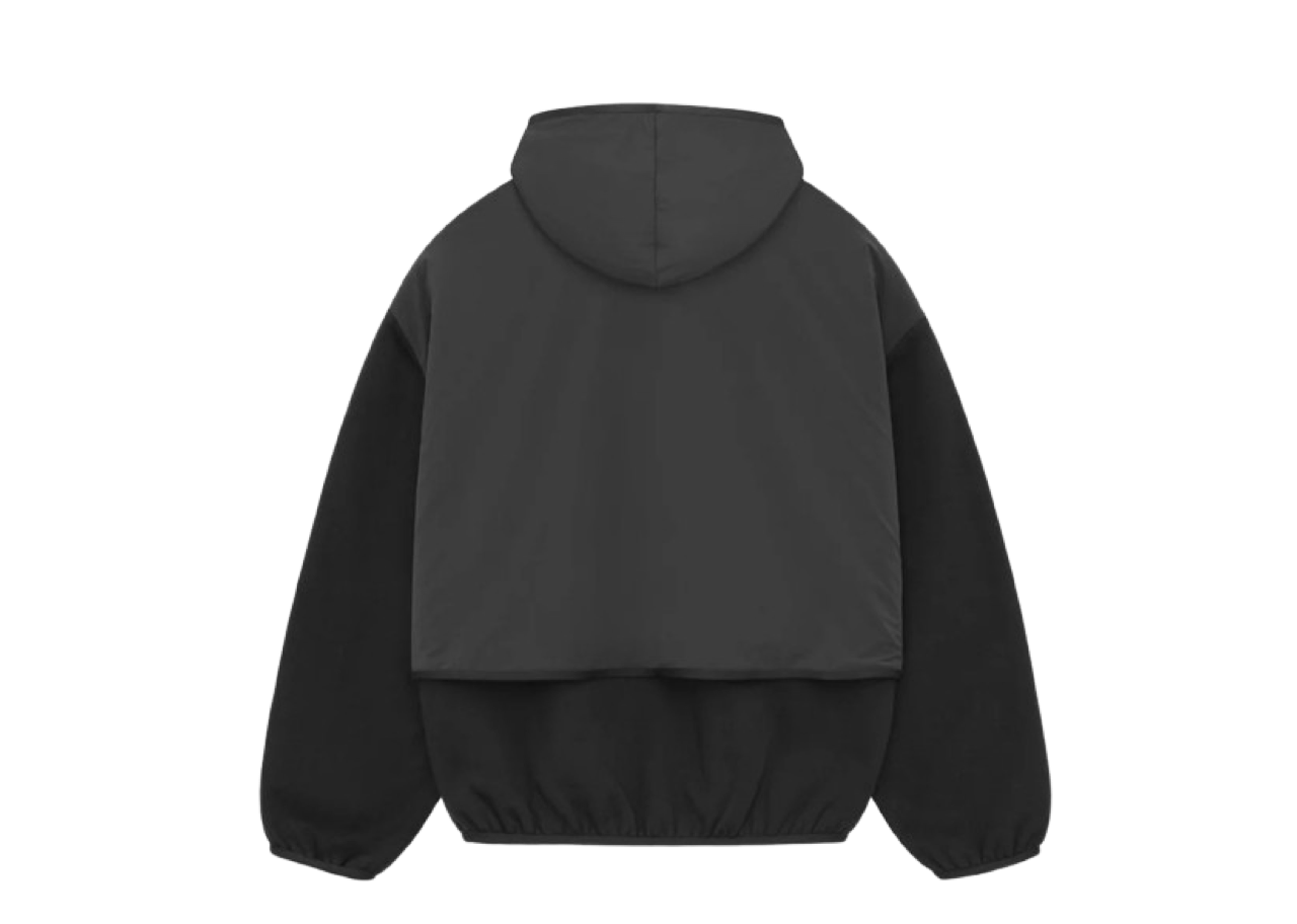 Fear of God Essentials Nylon Fleece Hooded Sweatshirt Black - photo 2