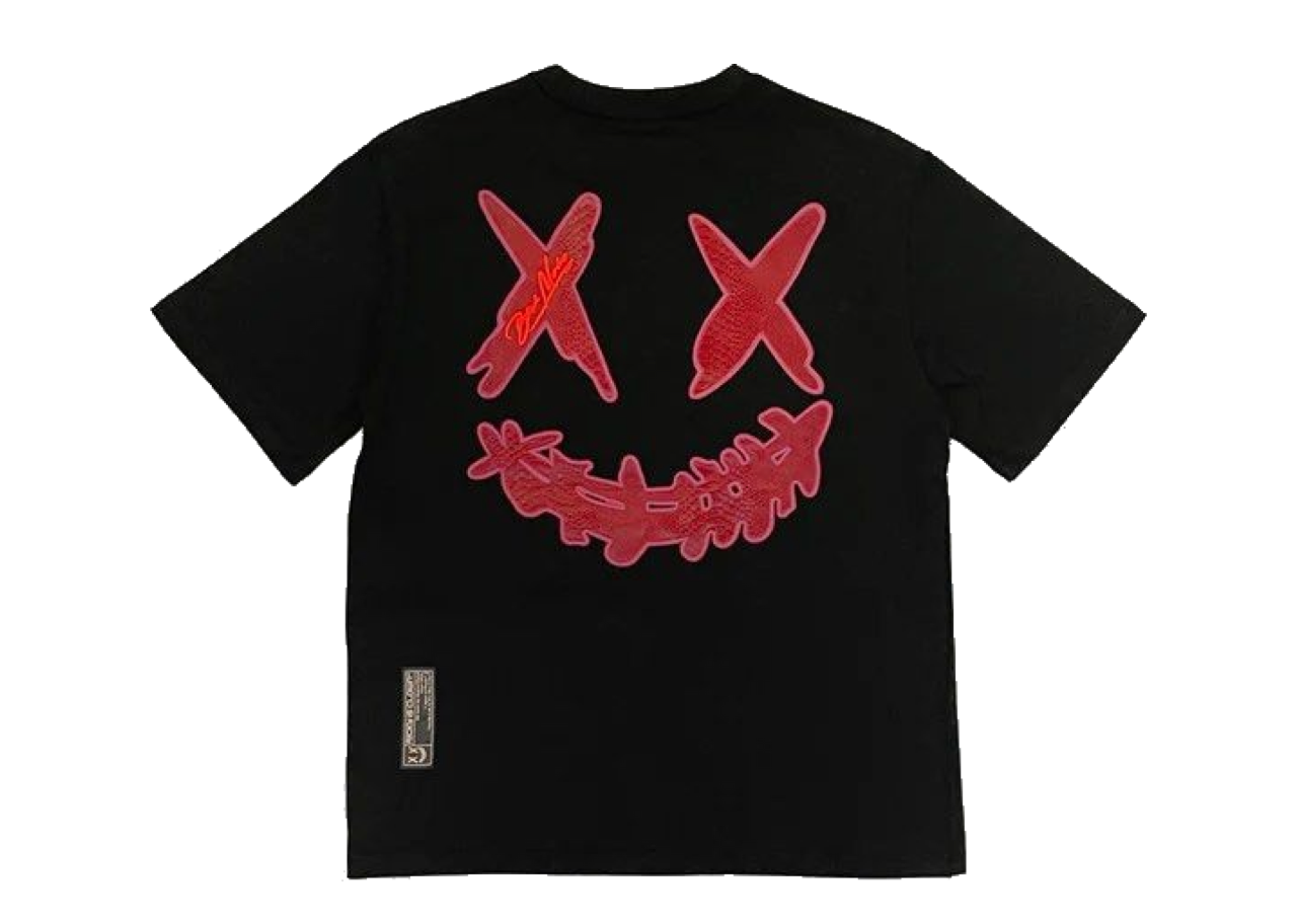 Ricky Is Clown Black Mamba Embroidery T-shirt Black Red