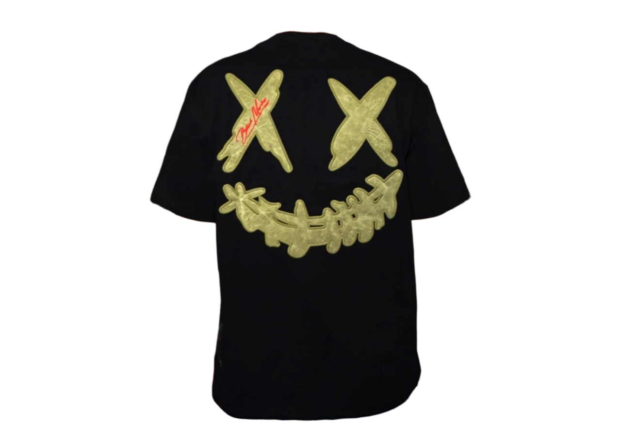 Ricky Is Clown Black Mamba Embroidery T-shirt Black Green