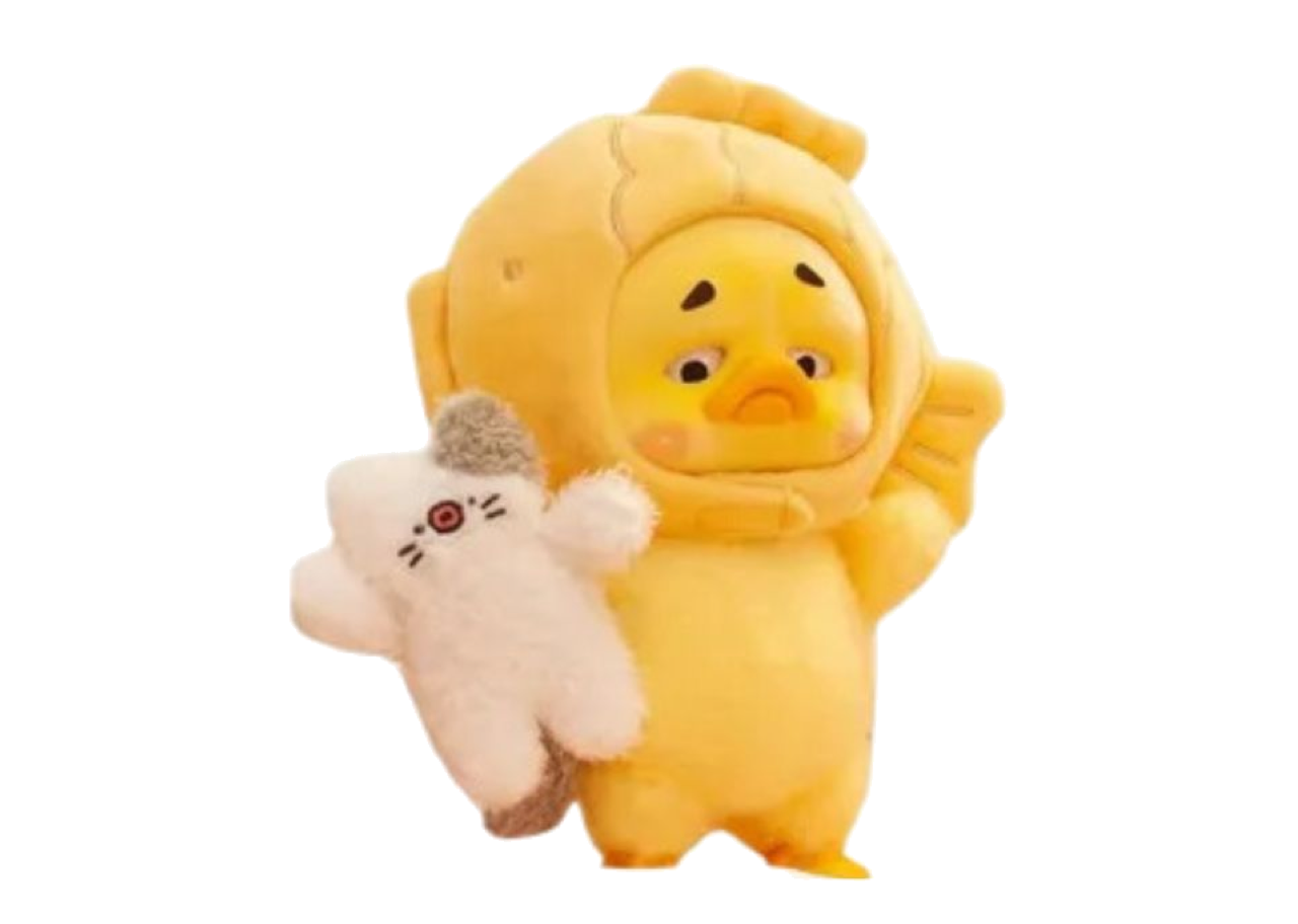 Upset Duck V2 Act Cute Duck Petting Cat