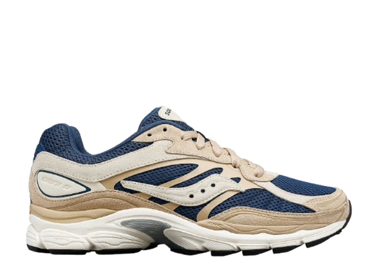 Saucony ProGrid Omni 9 Premium Beige Navy Blue