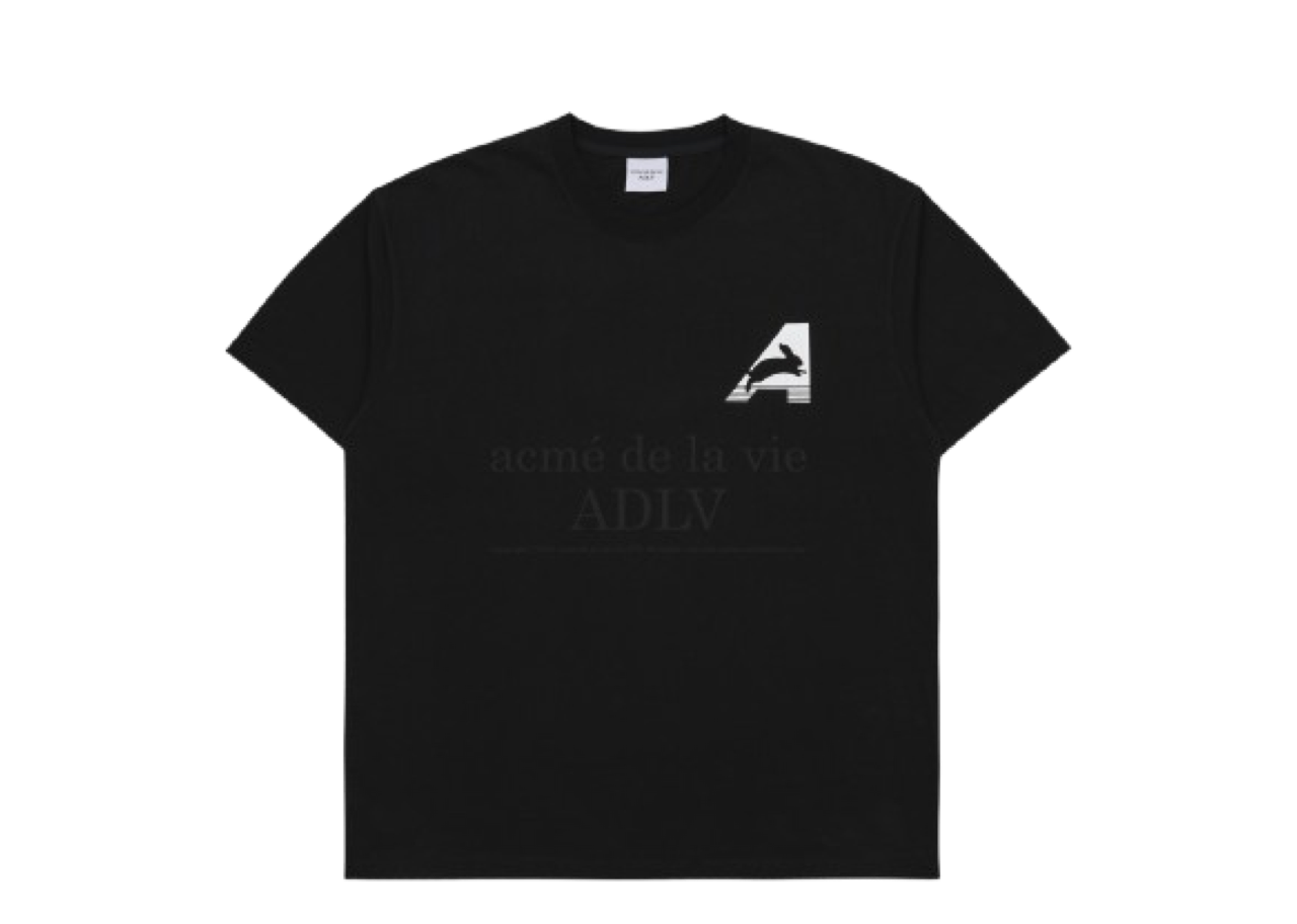 Acme De La Vie Big A Logo Rabbit Short Sleeve T-shirt Black