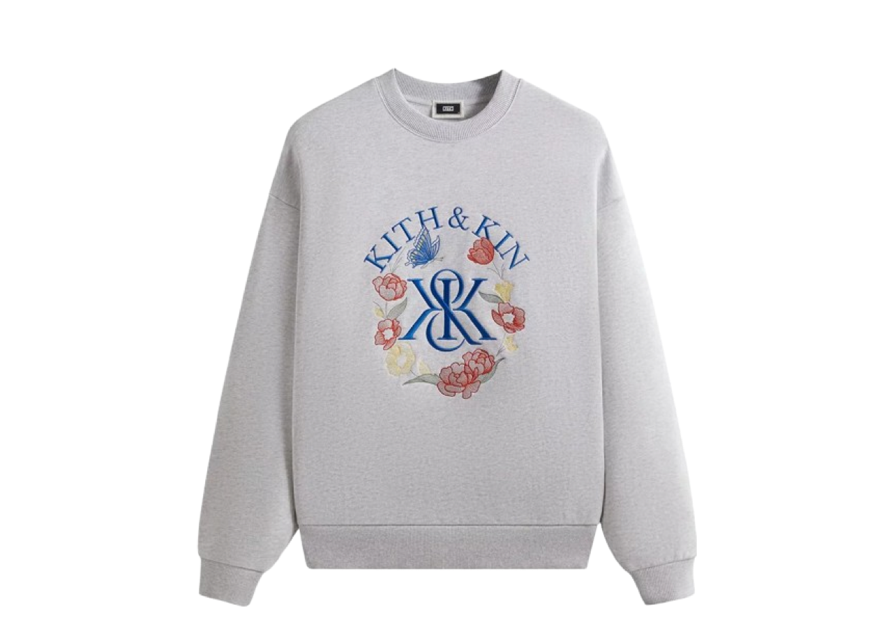 Kith K&K Monogram Nelson Crewneck Light Heather Grey