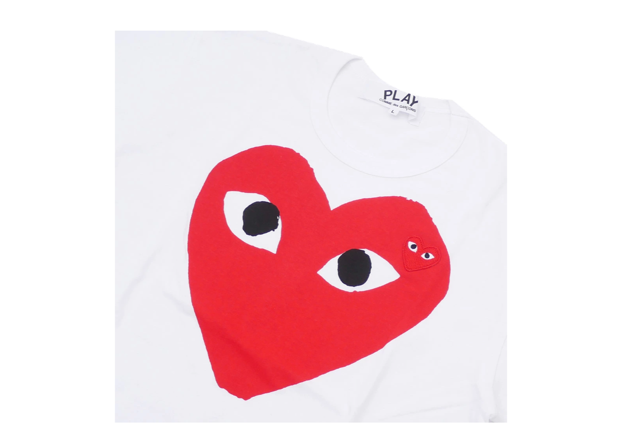 Comme Des Garcons Red Heart T-Shirt White (Unisex) - photo 2