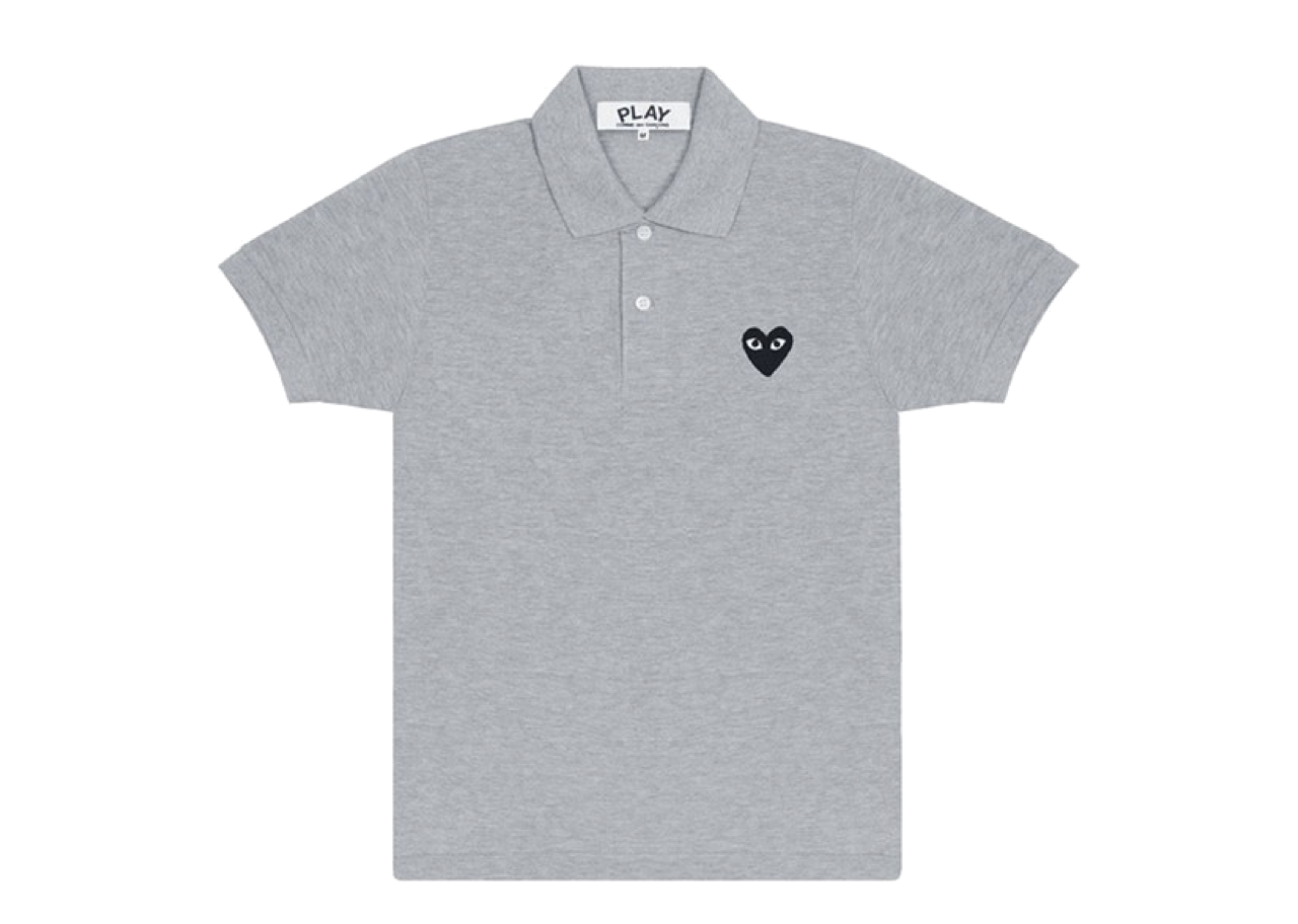Comme Des Garcons Black Emblem Grey Polo Shirt (unisex)