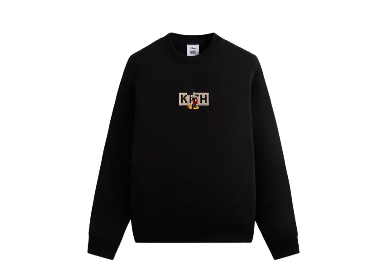 Kith For Mickey & Friends Cyber Monday Mickey Classic Logo Crewneck Black