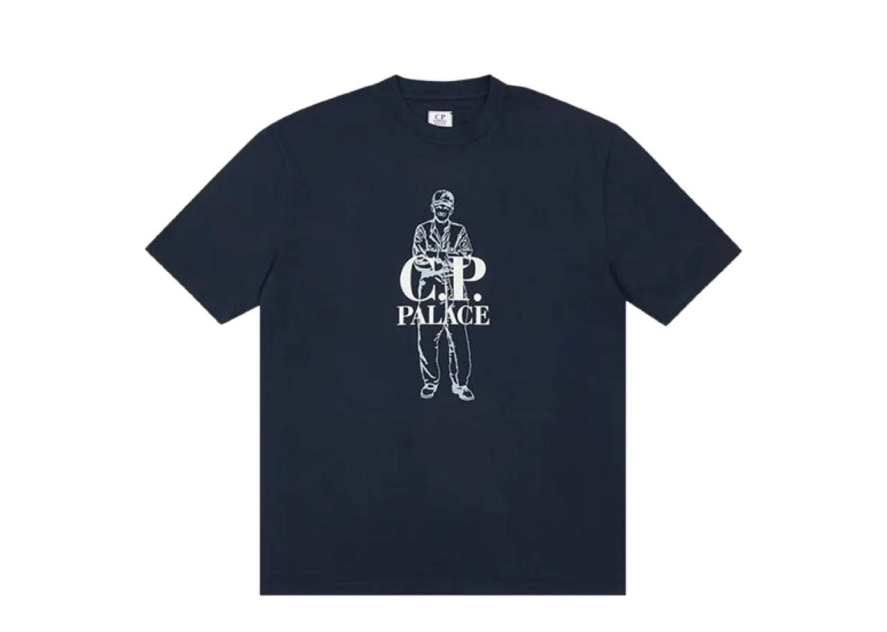 Palace x C.P. Company Logo T-Shirt Navy
