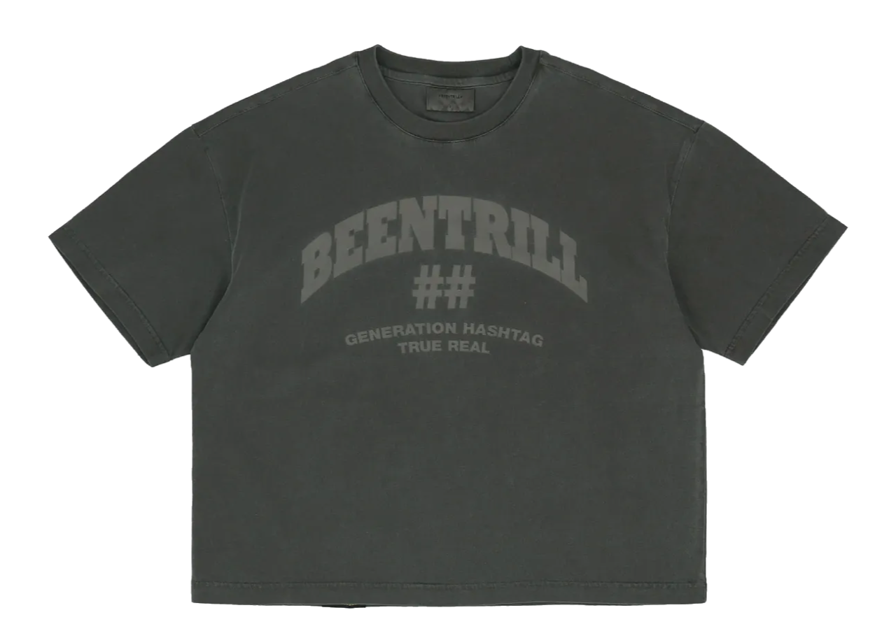 Beentrill Garment Dying T-Shirt Charcoal Women's