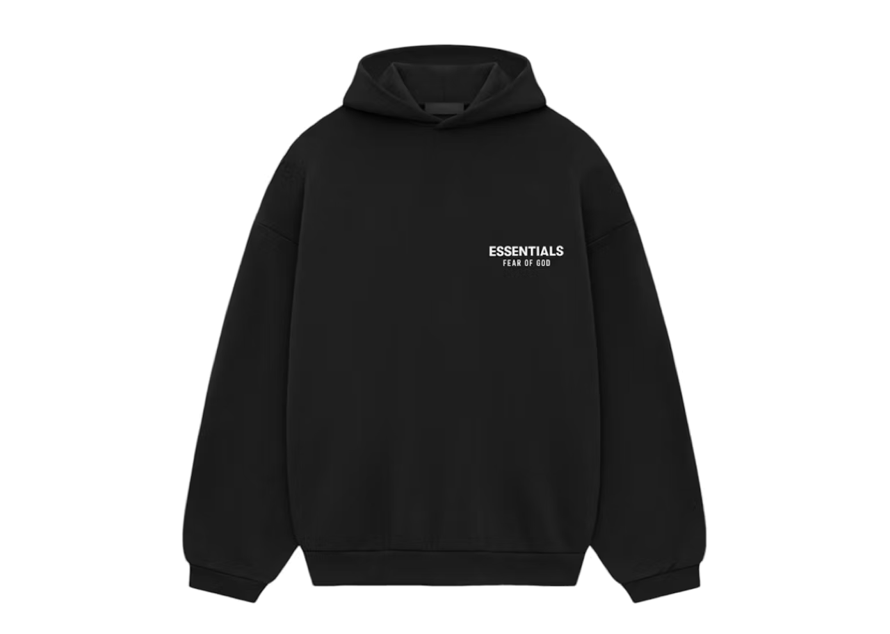 Fear Of God Essentials Back Logo Hoodie Black - photo 2
