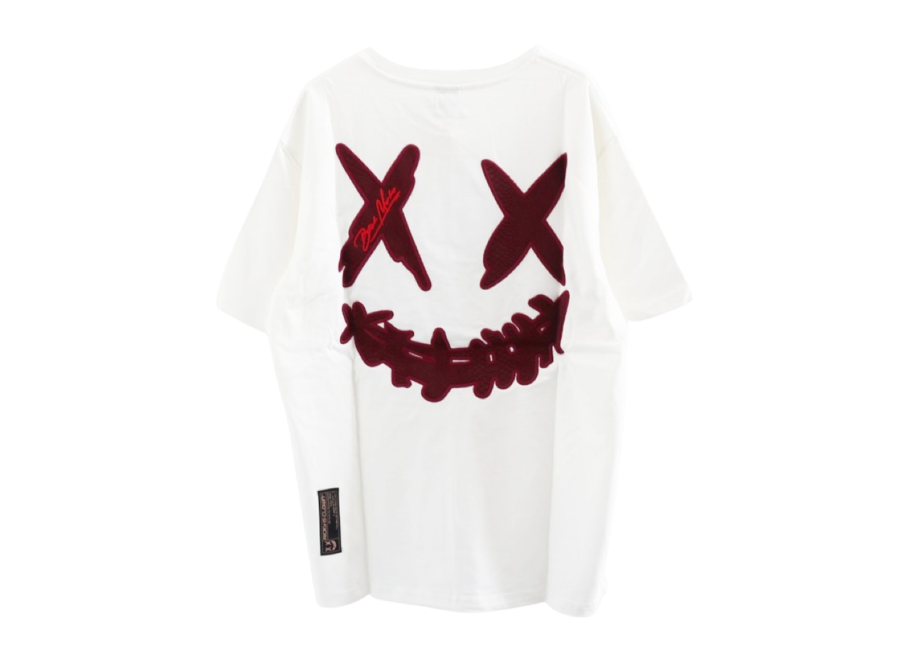 Ricky Is Clown Black Mamba Embroidery T-Shirt White Red