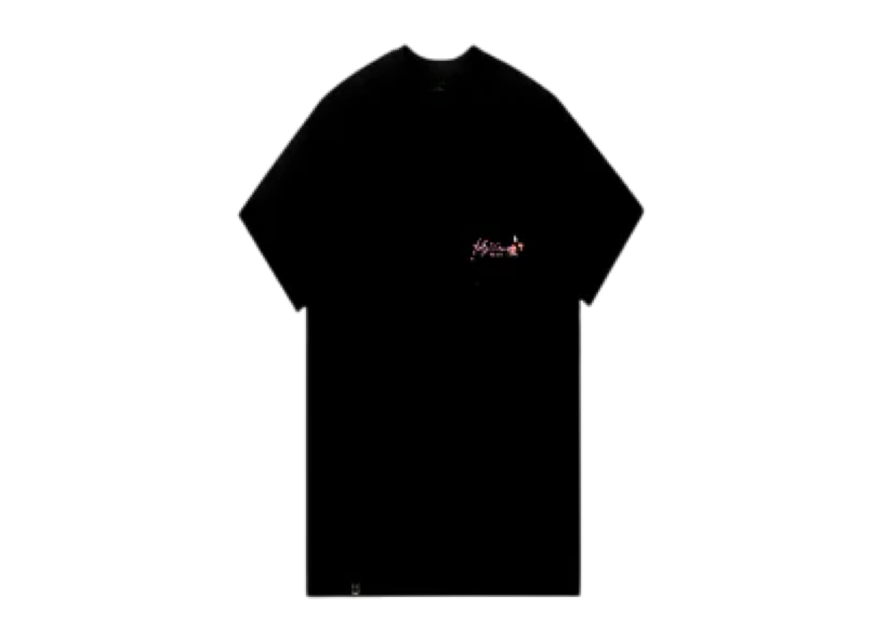 Ricky Is Clown Cherryblossom Halo Joker Smiley T-Shirt Black - photo 2
