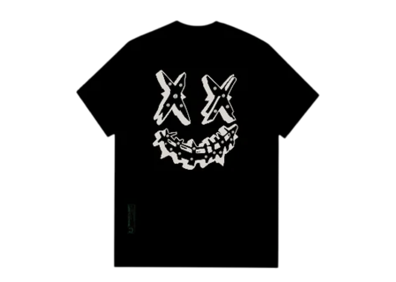 Ricky Is Clown Gothic Dazzle Joker Smiley T-Shirt Black