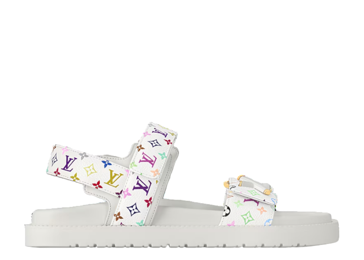 Louis Vuitton Sunset Flat Comfort Sandal Takashi Murakami White (Women's)