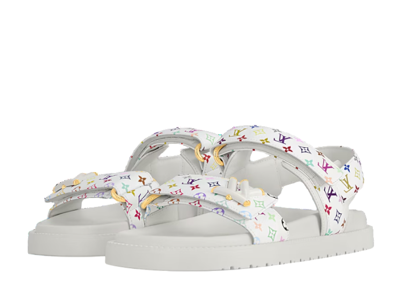 Louis Vuitton Sunset Flat Comfort Sandal Takashi Murakami White (Women's) - photo 2