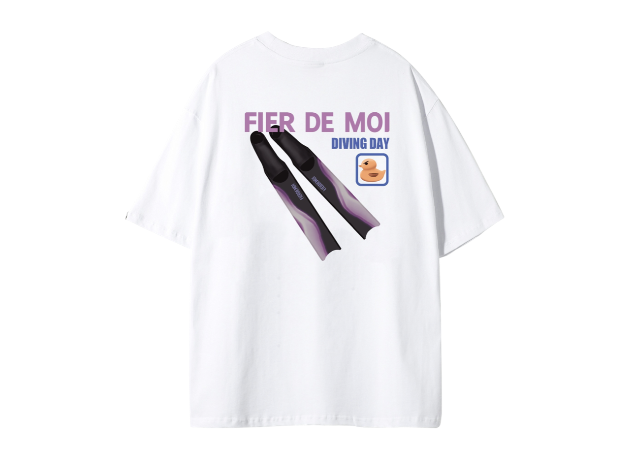 Fier De Moi Diving Duck T-shirt White