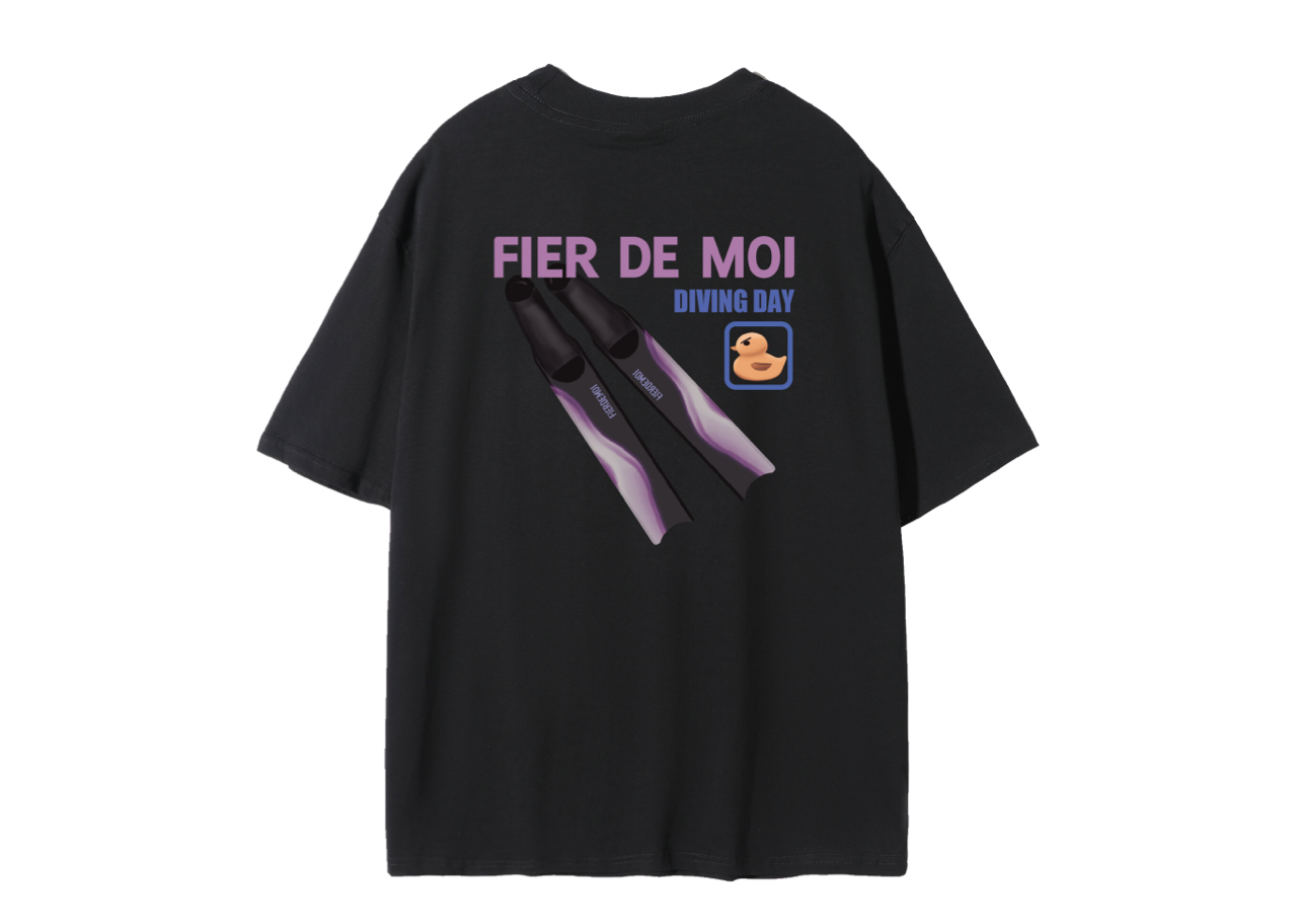 Fier De Moi Diving Duck T-shirt Black