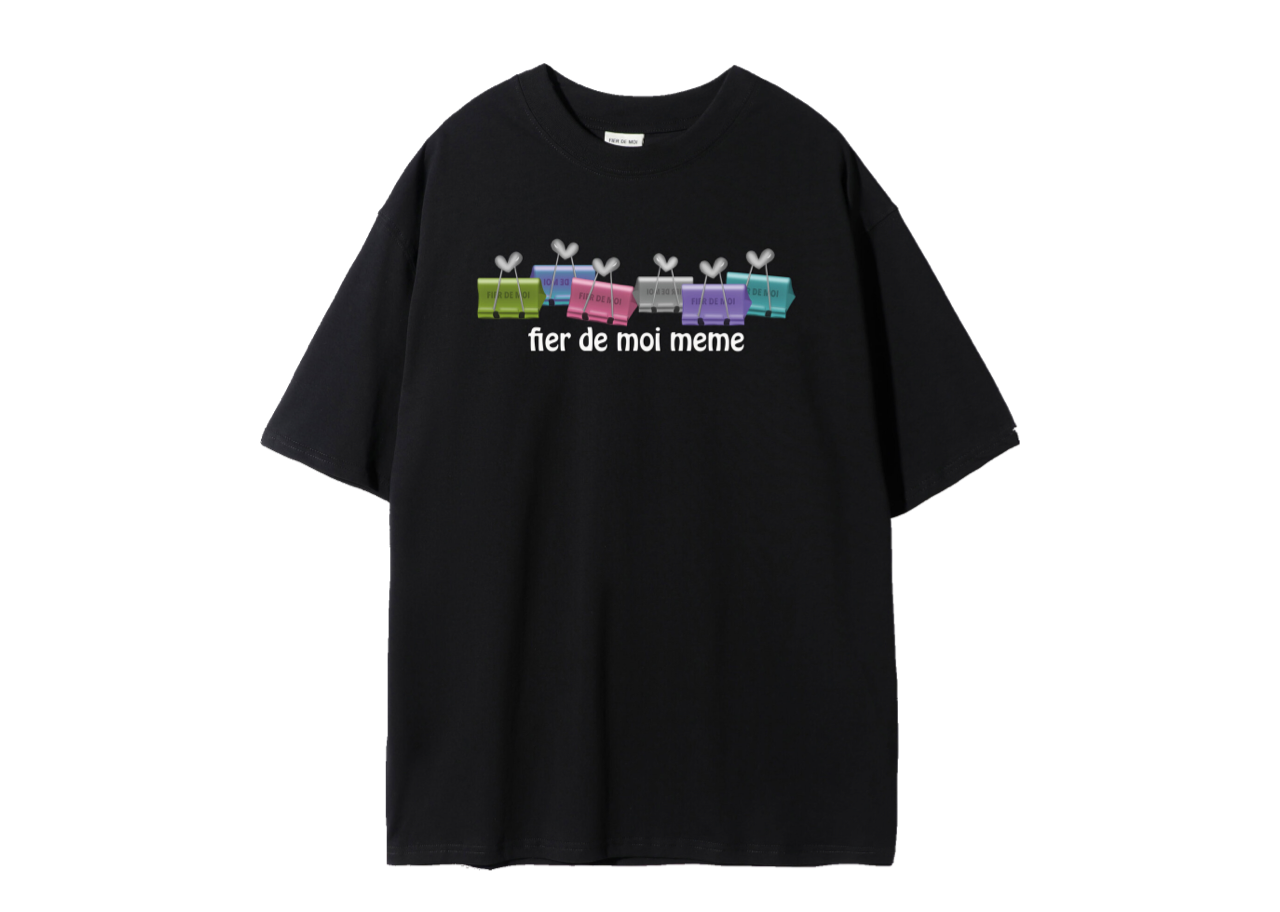 Fier De Moi Binder Clip In Line T-shirt Black