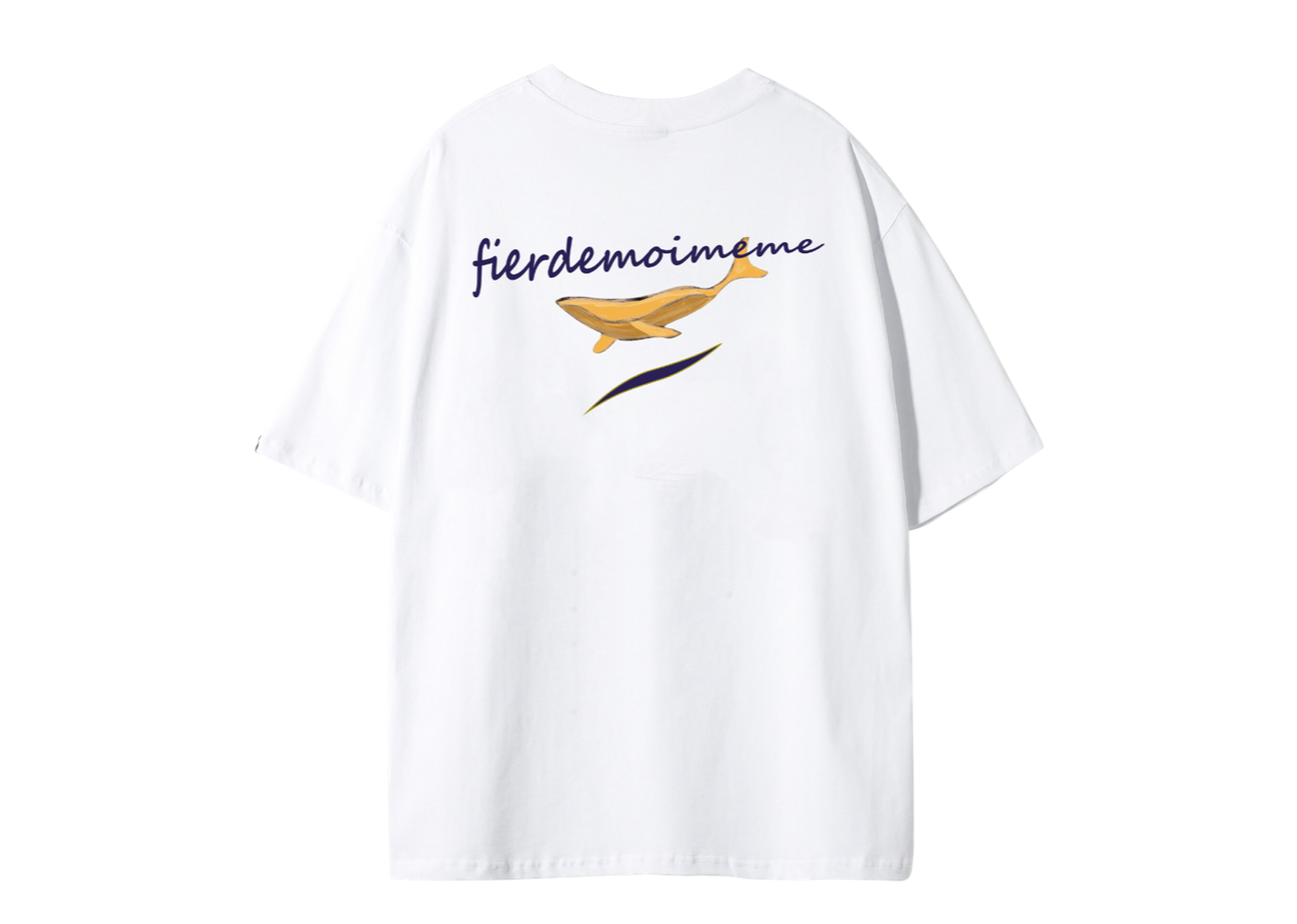 Fier De Moi Flying Whale T-shirt White