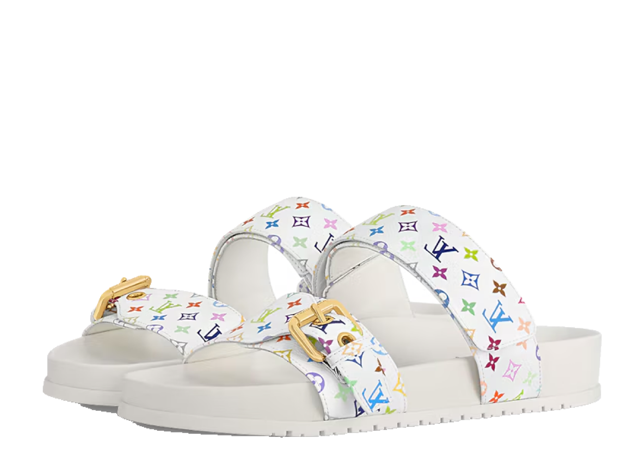 Louis Vuitton Bom Dia Flat Comfort Mule Takashi Murakami White (Women's) - photo 2