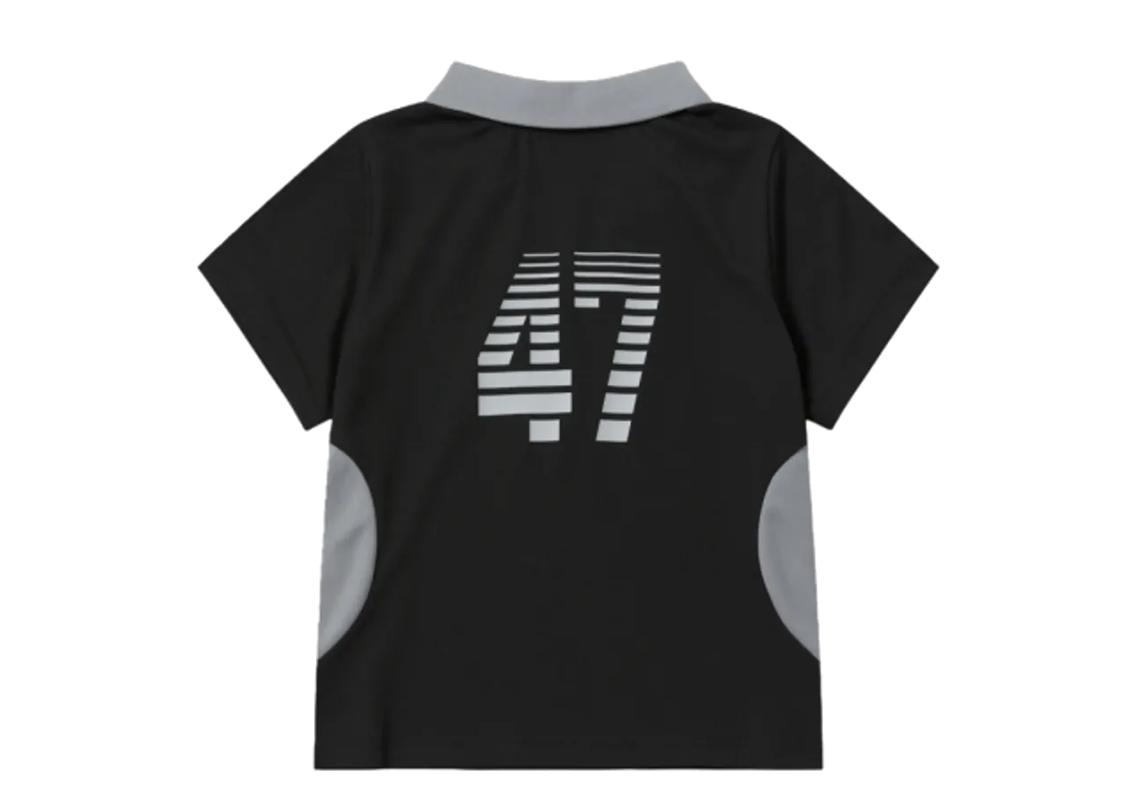 Nerdy Sporty Jersey Cropped Short Sleeve T-Shirt Black Women's - photo 2