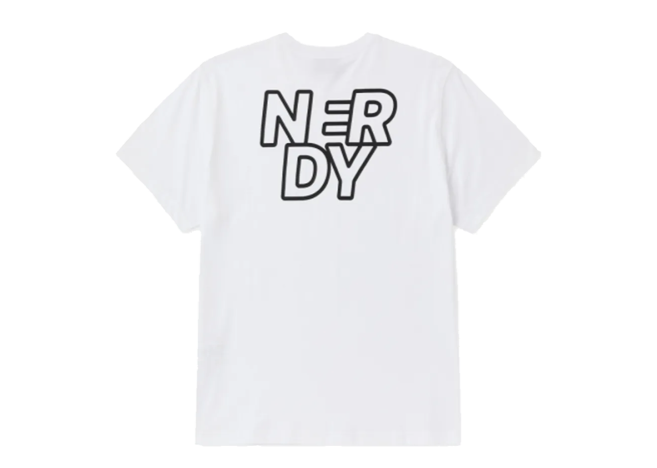 Nerdy Blank Bold Logo Short Sleeve T-Shirt White