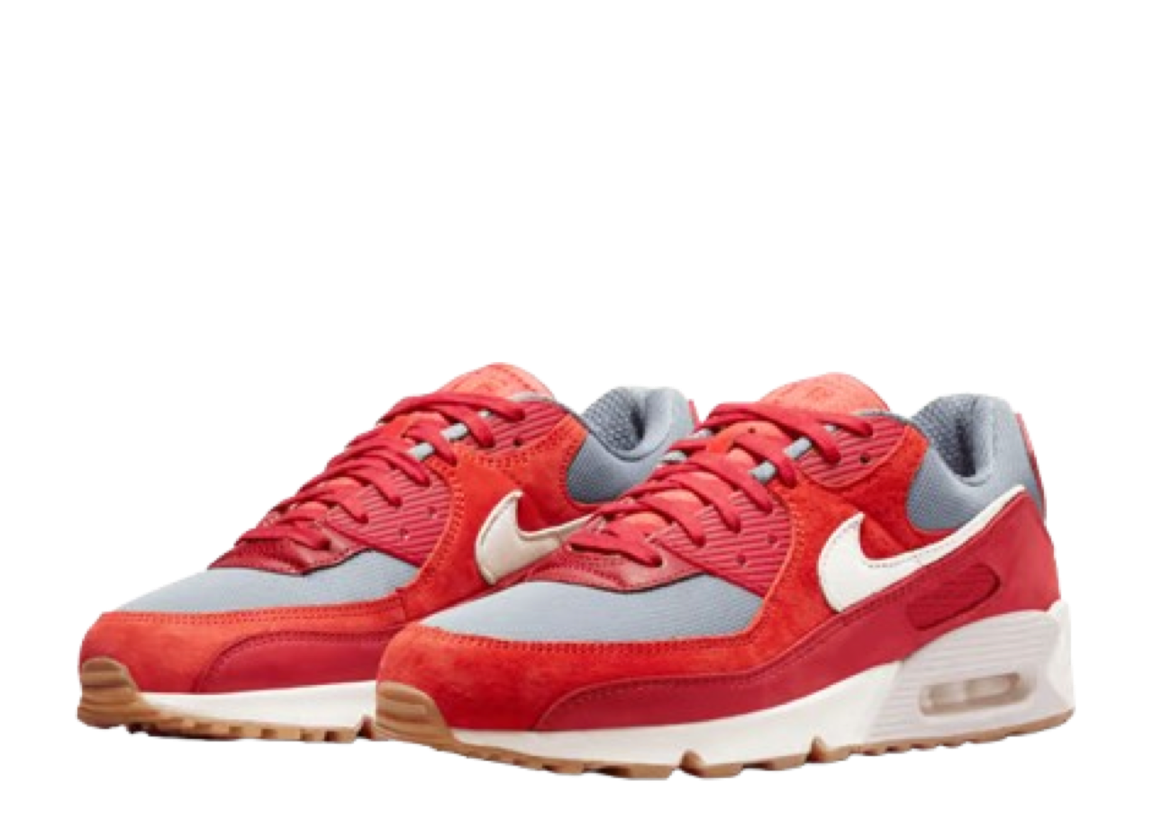 Nike Air Max 90 Premium Gym Red Smoke Grey Gum - photo 2