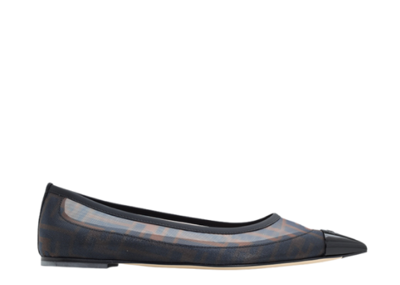 Fendi Colibri Pointed Toe Ballerina Flat