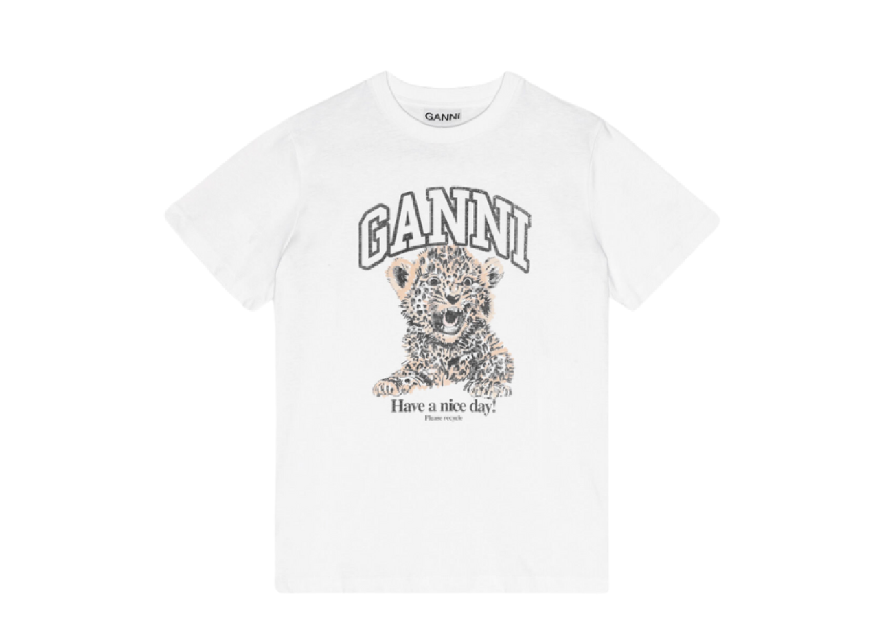 GANNI Relaxed Leopard T-Shirt