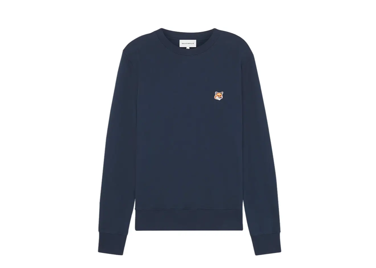 Maison Kitsune Fox Head Patch Reguler Sweatshirt