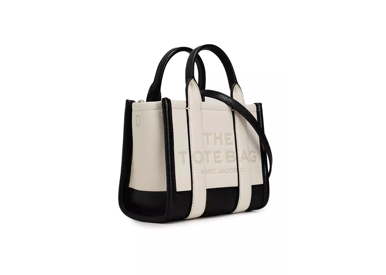 Marc Jacobs The Colorblock Grained Mini Tote Bag Ivory Multi - photo 2