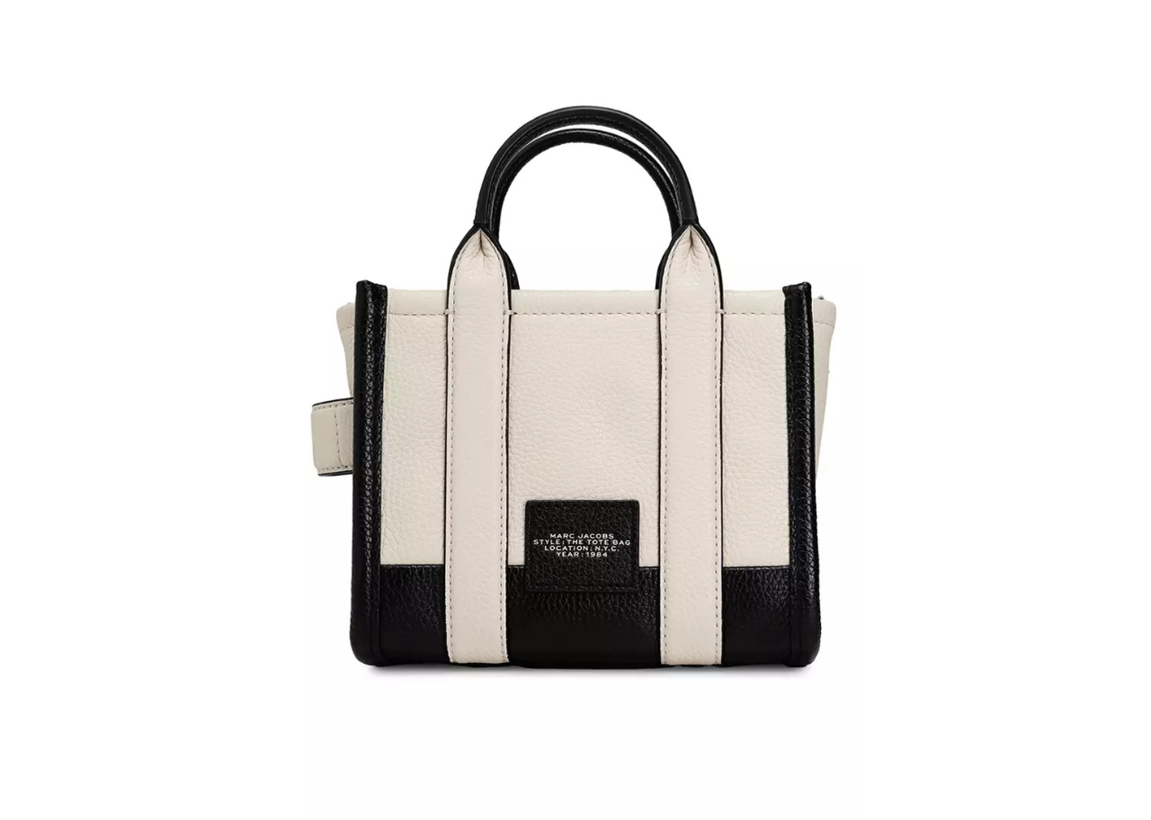 Marc Jacobs The Colorblock Grained Mini Tote Bag Ivory Multi - photo 3