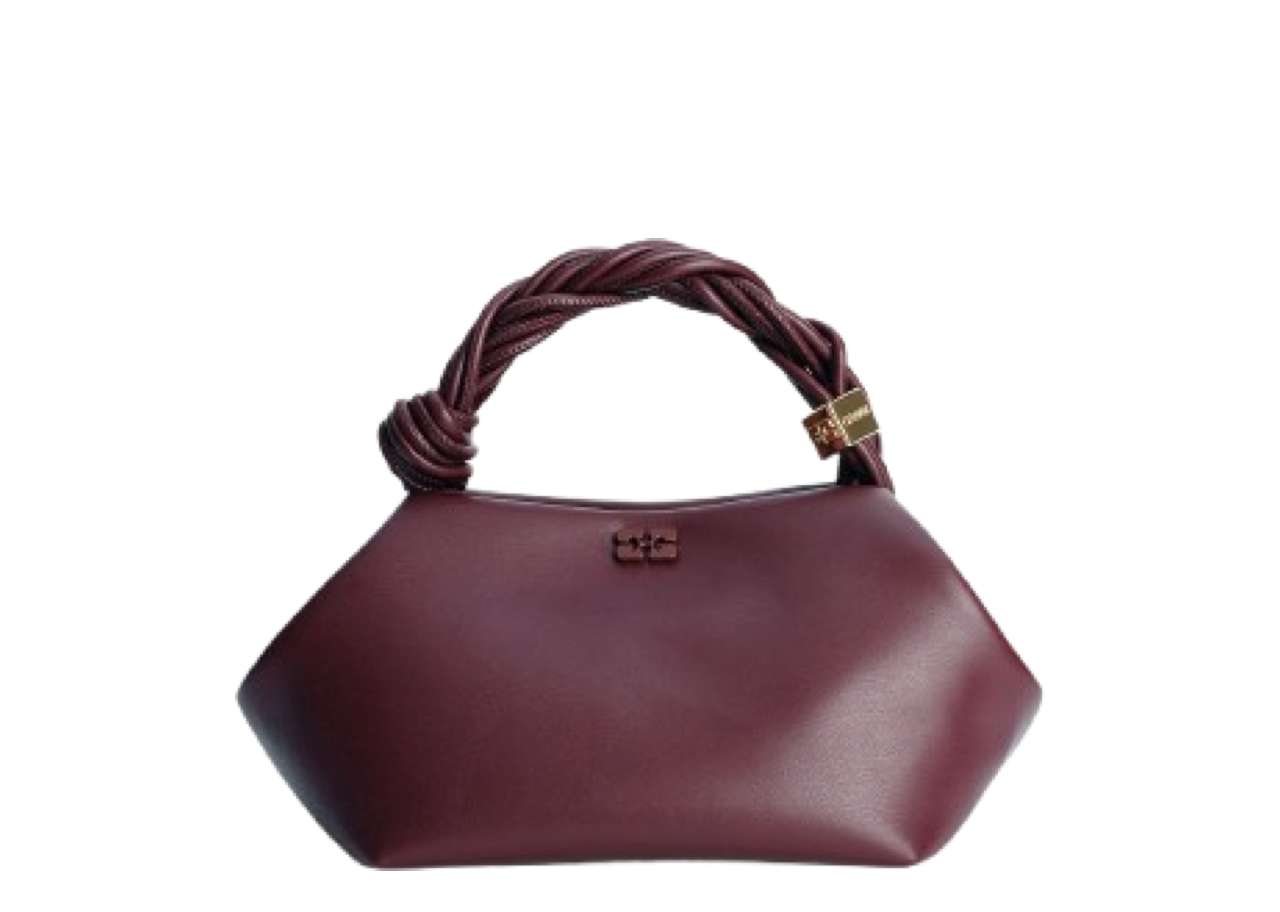 Ganni Small Bou Bag Burgundy