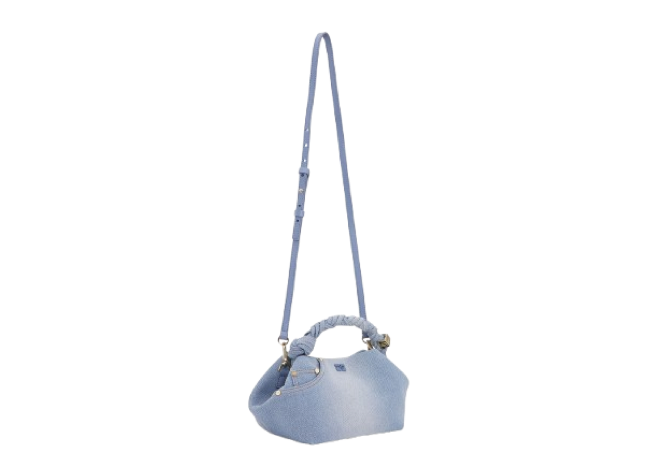 Ganni Small Bou Bag Light Blue Denim - photo 3