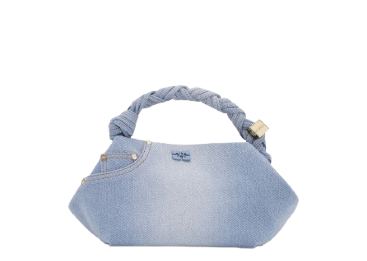 Ganni Small Bou Bag Light Blue Denim