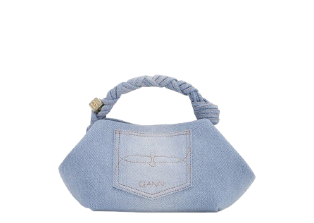 Ganni Small Bou Bag Light Blue Denim - photo 2
